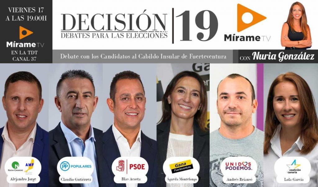 Mírame TV organiza hoy viernes 17 de mayo el único debate electoral al Cabildo de cara a las Elecciones 2019