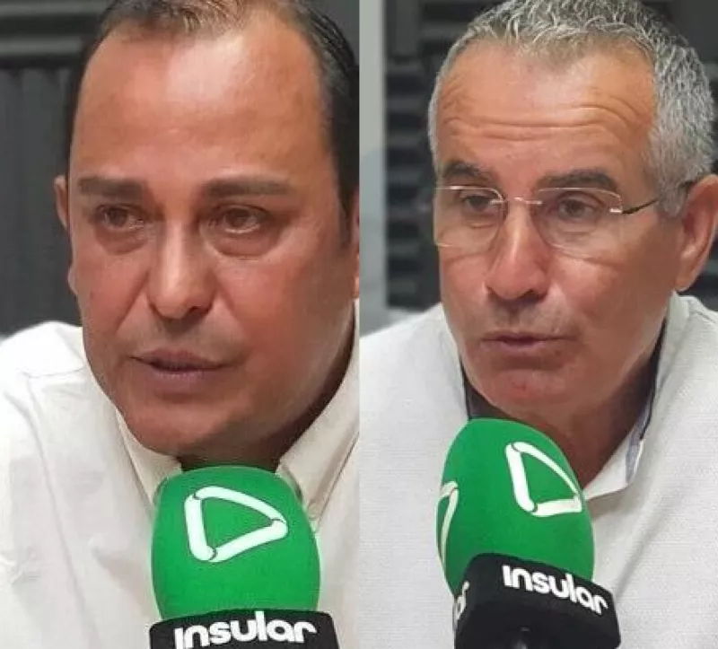 Blas Acosta (PSOE) y Mario Cabrera (CC) en una imagen de archivo (Radio Insular)