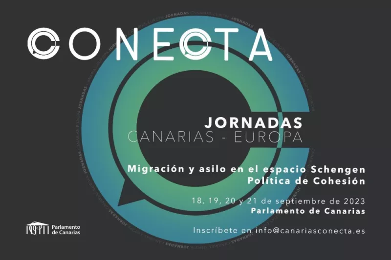 Cartel de las jornadas del Parlamento de Canarias.