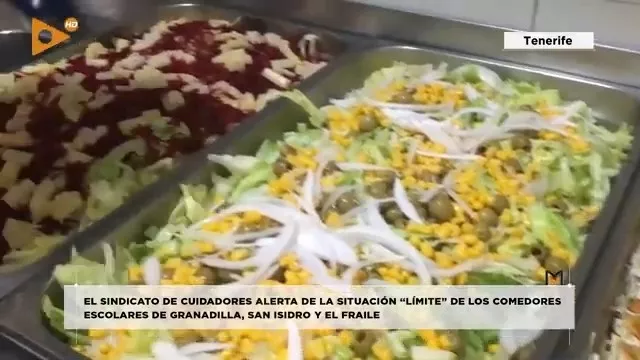 Comida en los comedores escolares.