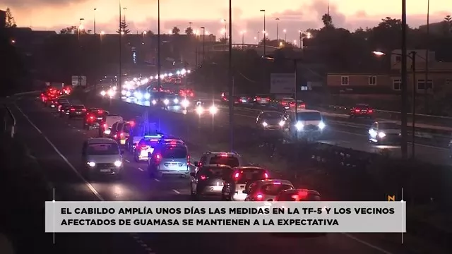 El Cabildo amplia hasta este miércoles las medidas de la TF-5.