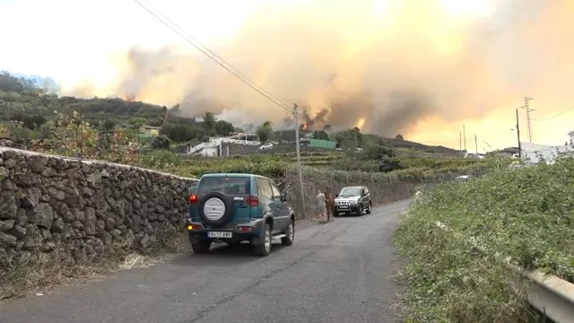 El fuego no afectó al barrio de Pino Alto.