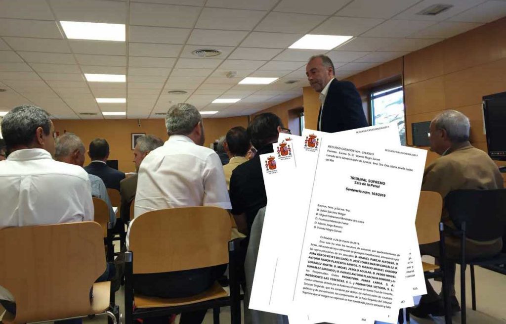 Ratifica la condena de 7 años para Miguel Zerolo y Manuel Parejo y de 5 para Antonio Plasencia e Ignacio González