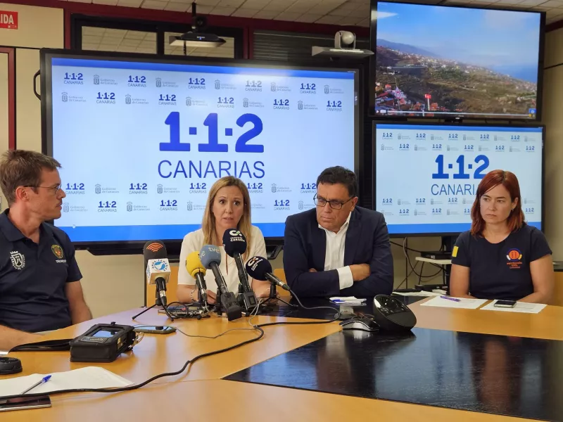 Rueda de prensa sobre las novedades del incendio en Santa Úrsula y La Orotava