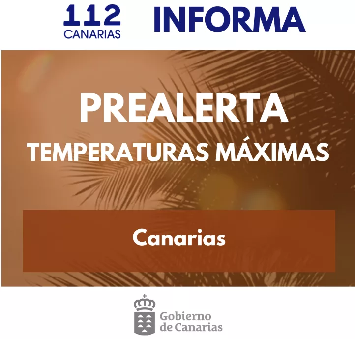 El Gobierno actualiza la situación pasando a prealerta por temperaturas máximas en toda Canarias