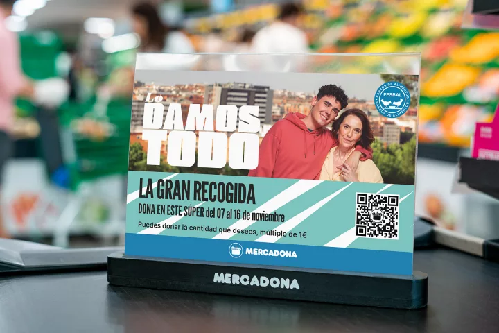 MERCADONA SE SUMA UN AÑO MÁS A LA GRAN RECOGIDA DE ALIMENTOS ORGANIZADA POR FESBAL