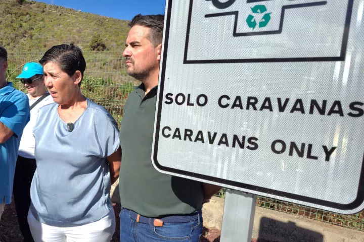 El Cabildo abre en el Centro Logístico de La Guancha el primer área de servicio público para caravanas en el Norte de la Isla