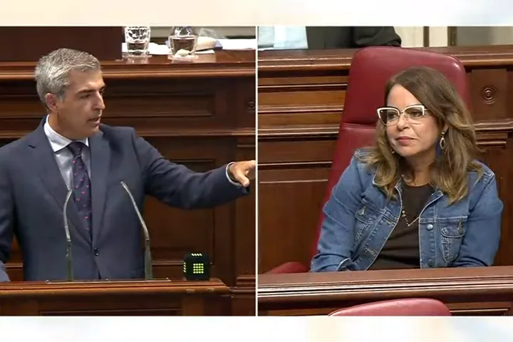 Manuel Domínguez, vicepresidente del Gobierno de Canarias, y Tamara Raya, diputada socialista al parlamento de Canarias por Tenerife.
