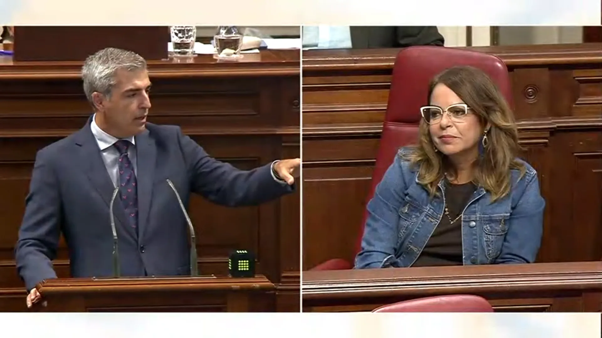 Manuel Domínguez, vicepresidente del Gobierno de Canarias, y Tamara Raya, diputada socialista al parlamento de Canarias por Tenerife.