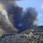 Aparatoso incendio próximo a Cazadores (Gran Canaria), con alto potencial.